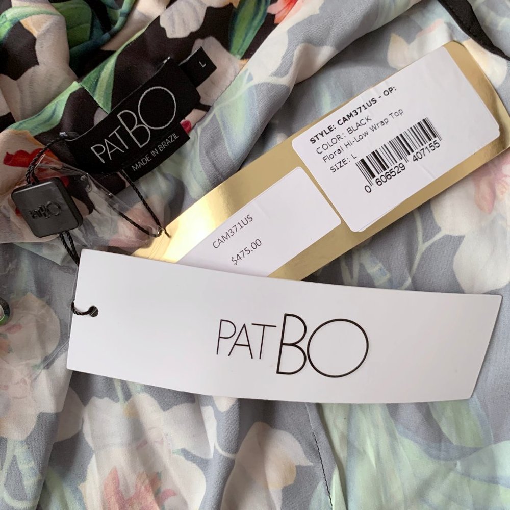 PATBO Floral Hi-Low Wrap Blouse - Picture 6 of 8